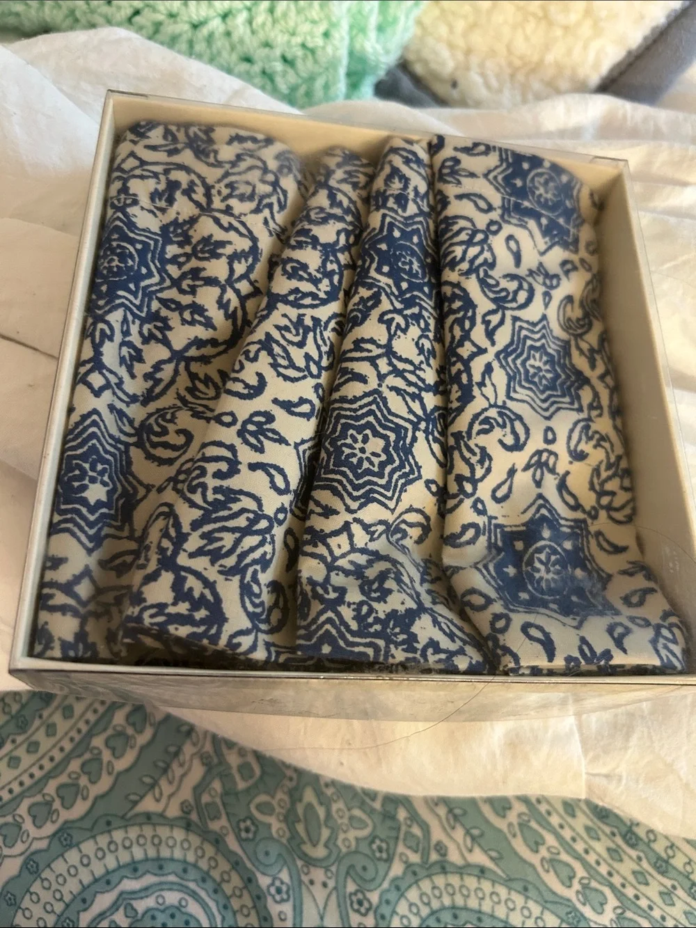 Pottery Barn Kristine Cocktail Napkins Never Used in Box